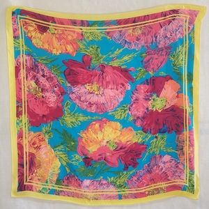 Floral silk scarf